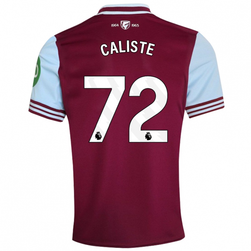 Kandiny Bambino Maglia Gabriel Caliste #72 Rosso Scuro Kit Gara Home 2024/25 Maglietta