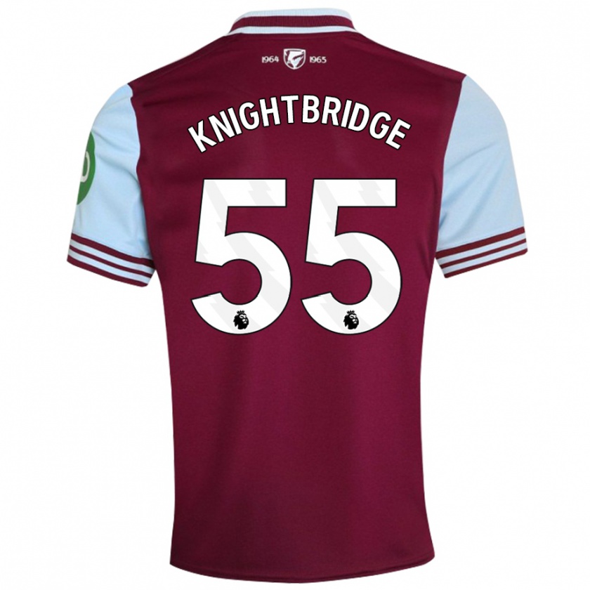 Kandiny Kinderen Jacob Knightbridge #55 Donkerrood Thuisshirt Thuistenue 2024/25 T-Shirt