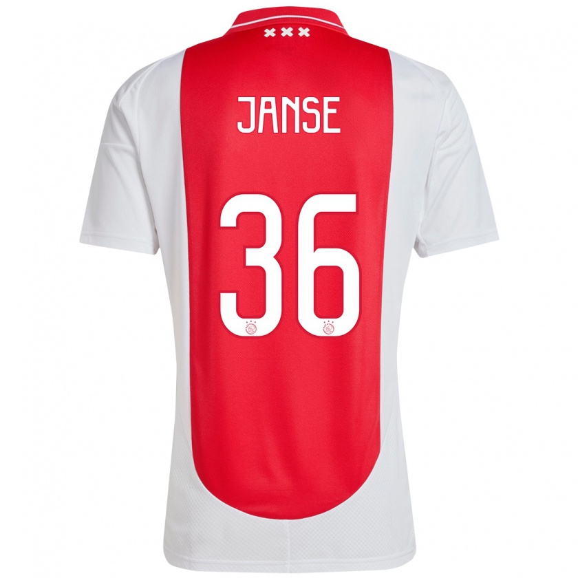 Kandiny Kinderen Dies Janse #36 Rood Wit Thuisshirt Thuistenue 2024/25 T-Shirt