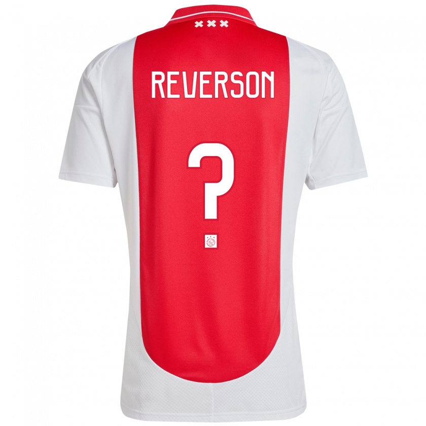 Kandiny Kinderen Paul Reverson #0 Rood Wit Thuisshirt Thuistenue 2024/25 T-Shirt