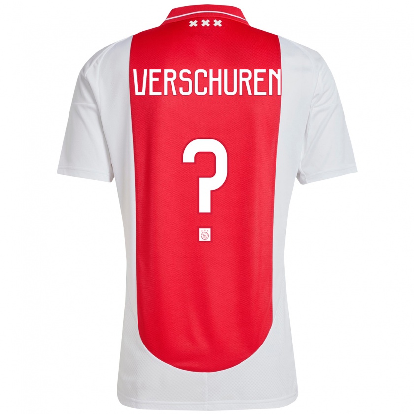 Kandiny Kinder Nick Verschuren #0 Rot Weiß Heimtrikot Trikot 2024/25 T-Shirt Österreich