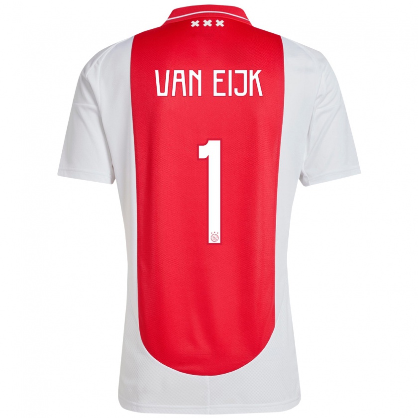 Kandiny Bambino Maglia Regina Van Eijk #1 Rosso Bianco Kit Gara Home 2024/25 Maglietta