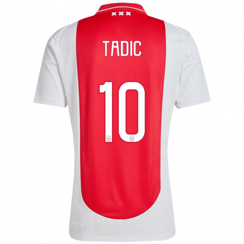 Kandiny Kinderen Dusan Tadic #10 Rood Wit Thuisshirt Thuistenue 2024/25 T-Shirt België