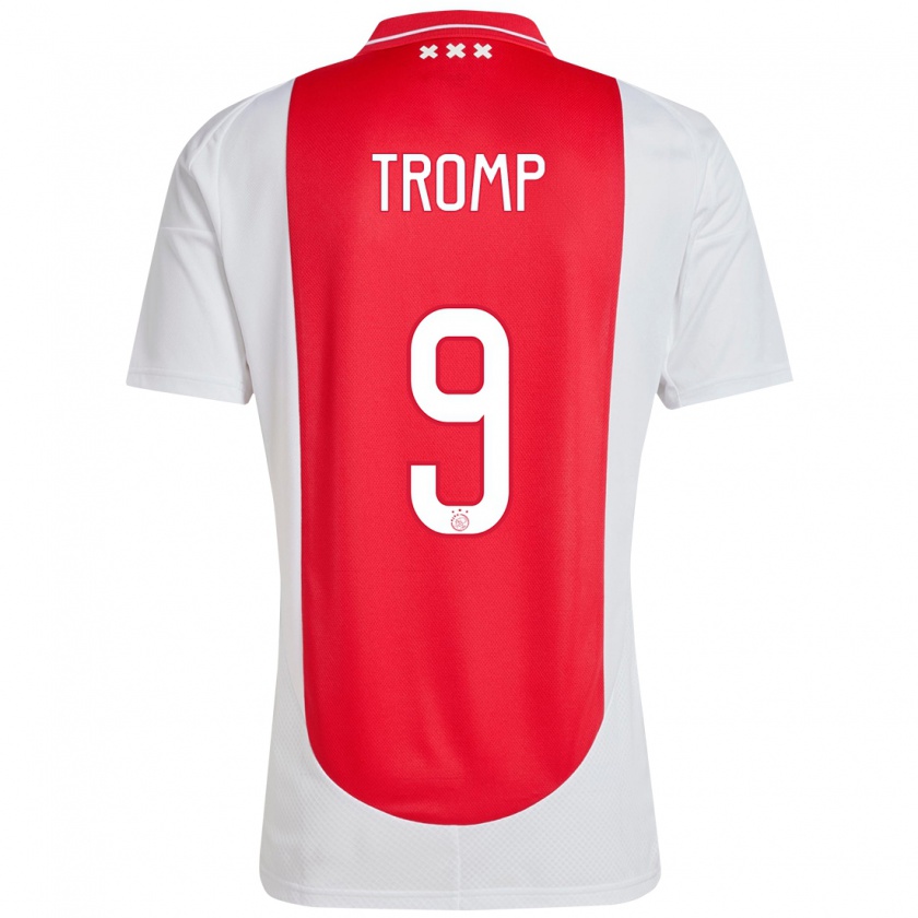 Kandiny Kinderen Nikita Tromp #9 Rood Wit Thuisshirt Thuistenue 2024/25 T-Shirt