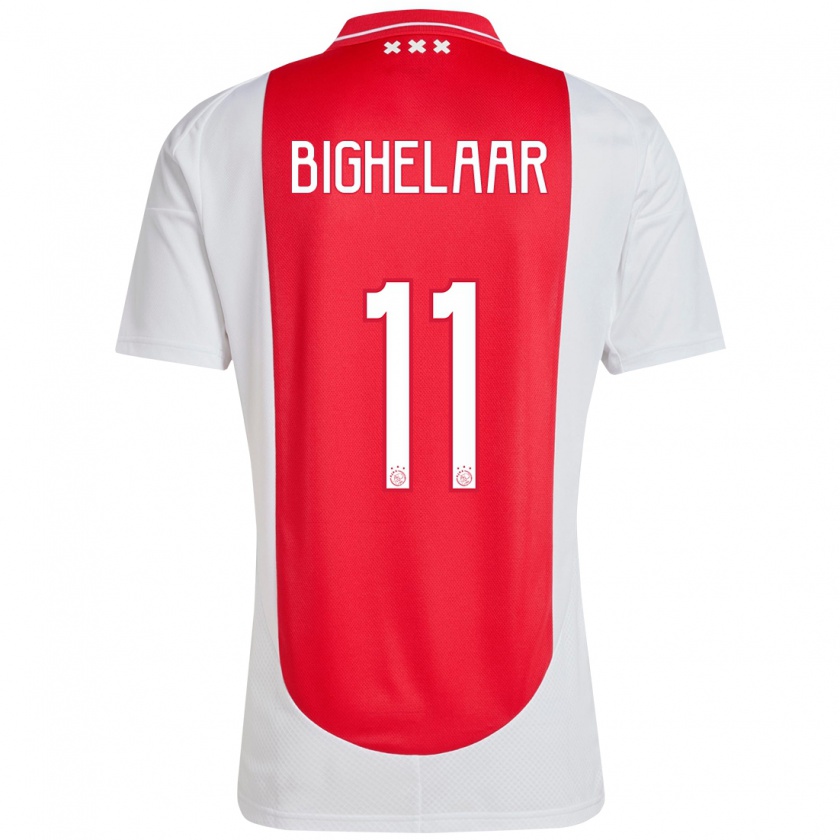 Kandiny Bambino Maglia Marjolijn Van Den Bighelaar #11 Rosso Bianco Kit Gara Home 2024/25 Maglietta