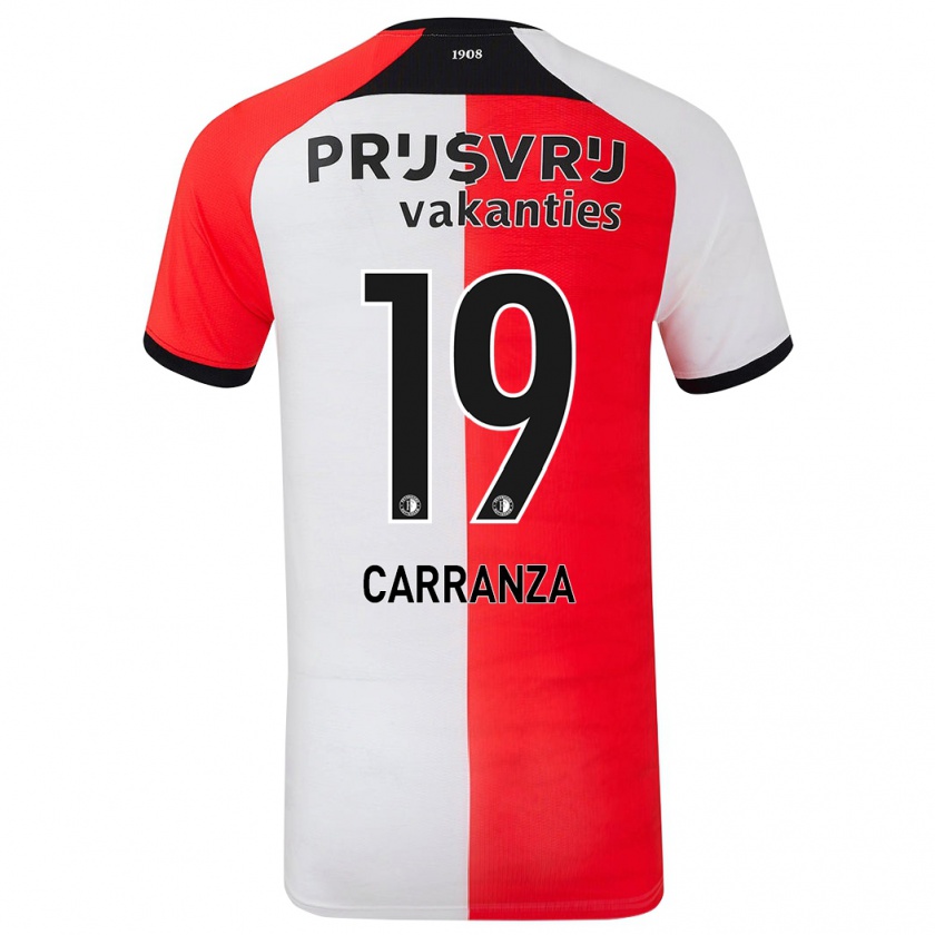 Kandiny Kinderen Julián Carranza #19 Rood Wit Thuisshirt Thuistenue 2024/25 T-Shirt