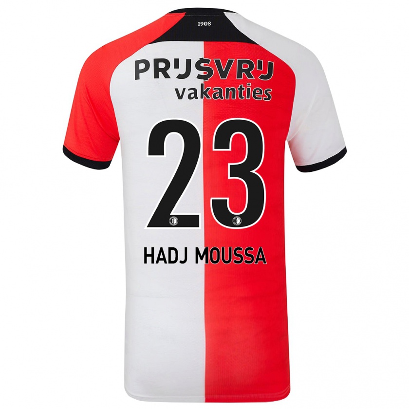 Kandiny Kinderen Anis Hadj Moussa #23 Rood Wit Thuisshirt Thuistenue 2024/25 T-Shirt België