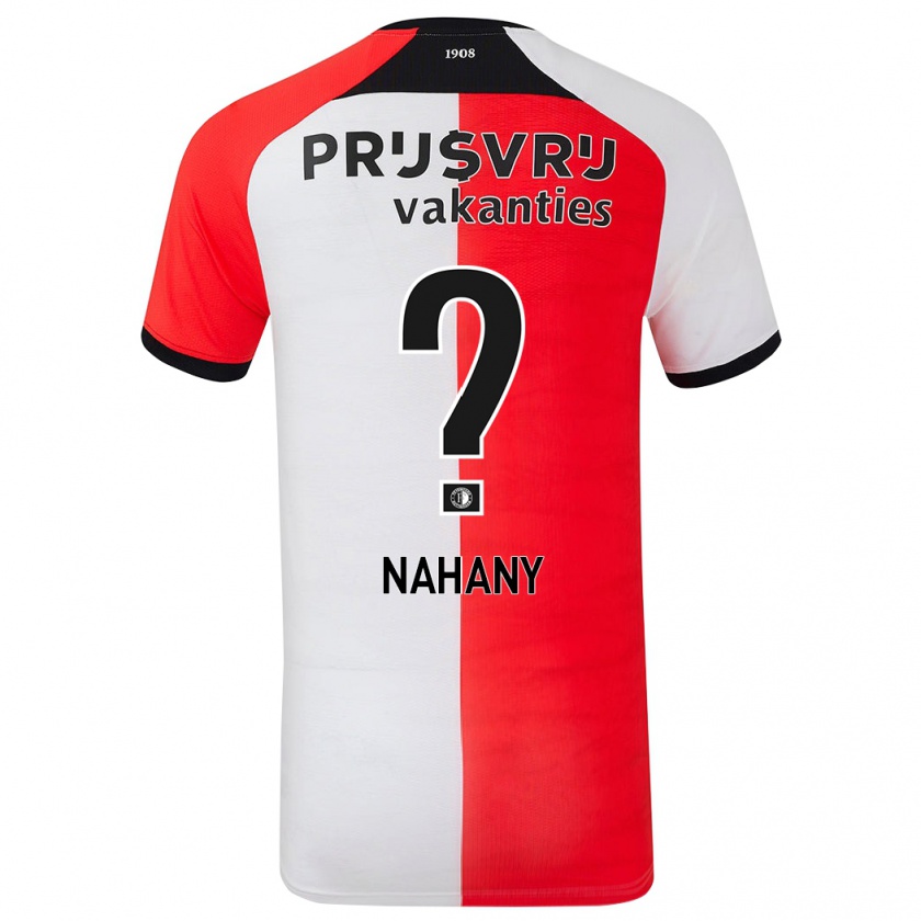 Kandiny Niño Camiseta Arman Nahany #0 Rojo Blanco 1ª Equipación 2024/25 La Camisa