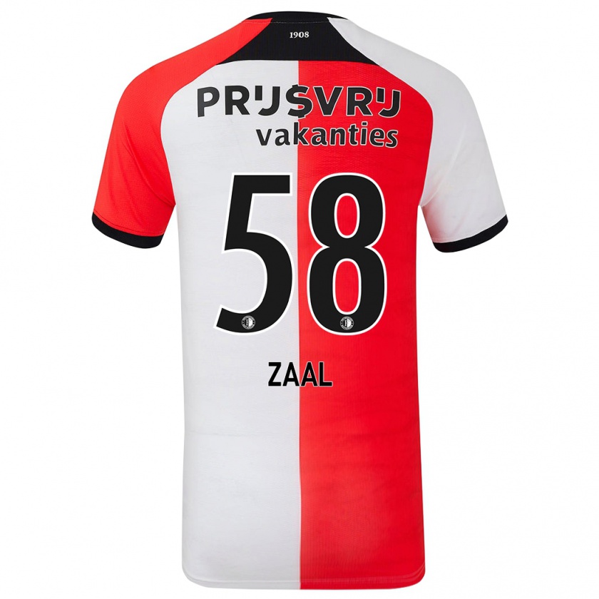 Kandiny Bambino Maglia Timo Zaal #58 Rosso Bianco Kit Gara Home 2024/25 Maglietta