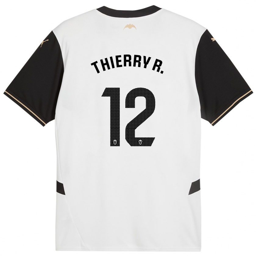 Kandiny Bambino Maglia Thierry Correia #12 Bianco Nero Kit Gara Home 2024/25 Maglietta