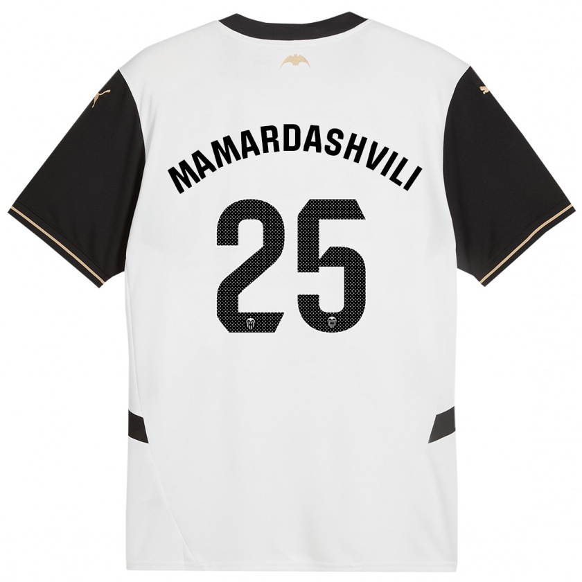 Kandiny Kinder Giorgi Mamardashvili #25 Weiß Schwarz Heimtrikot Trikot 2024/25 T-Shirt Österreich