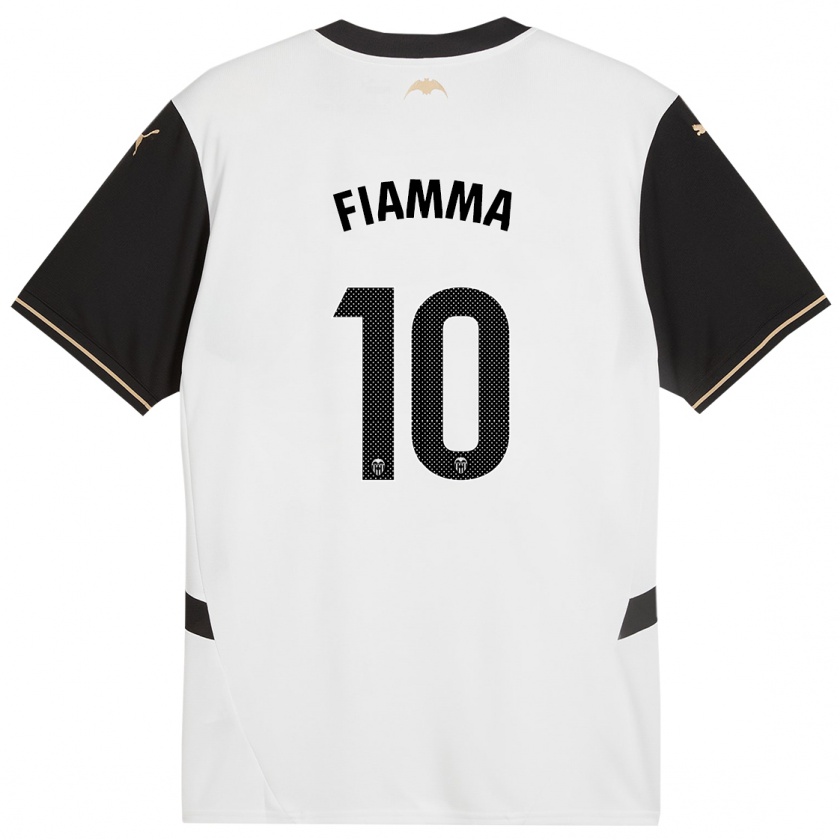 Kandiny Niño Camiseta Fiamma #10 Blanco Negro 1ª Equipación 2024/25 La Camisa