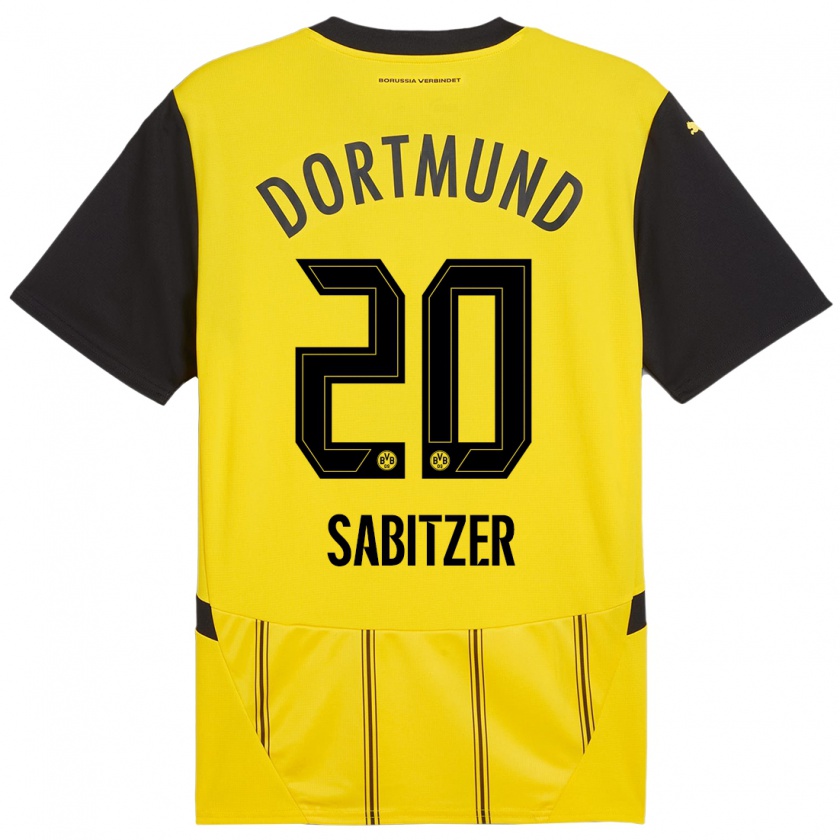 Kandiny Bambino Maglia Marcel Sabitzer #20 Giallo Nero Kit Gara Home 2024/25 Maglietta