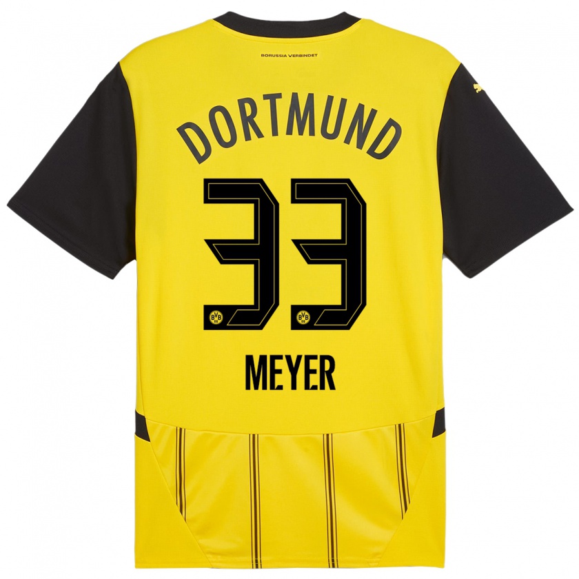 Kandiny Bambino Maglia Alexander Meyer #33 Giallo Nero Kit Gara Home 2024/25 Maglietta