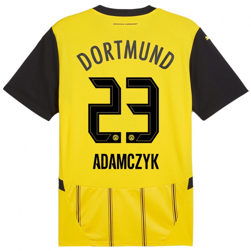 Kandiny Bambino Maglia Nico Adamczyk #23 Giallo Nero Kit Gara Home 2024/25 Maglietta