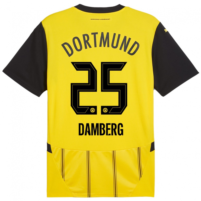 Kandiny Kinder Niclas Damberg #25 Gelb Schwarz Heimtrikot Trikot 2024/25 T-Shirt Österreich