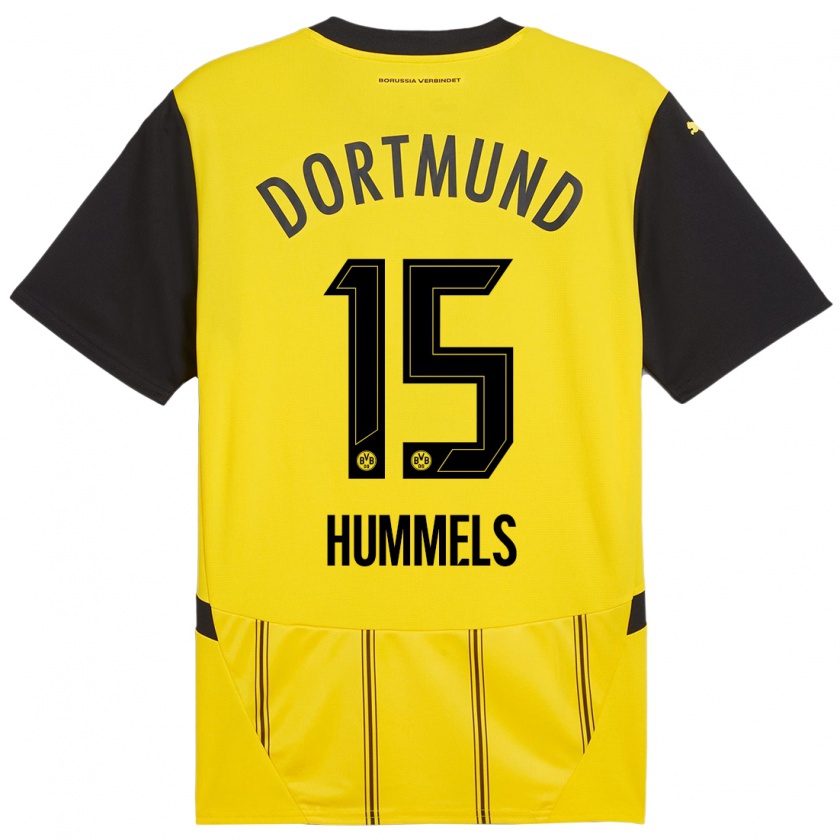 Kandiny Niño Camiseta Mats Hummels #15 Amarillo Negro 1ª Equipación 2024/25 La Camisa