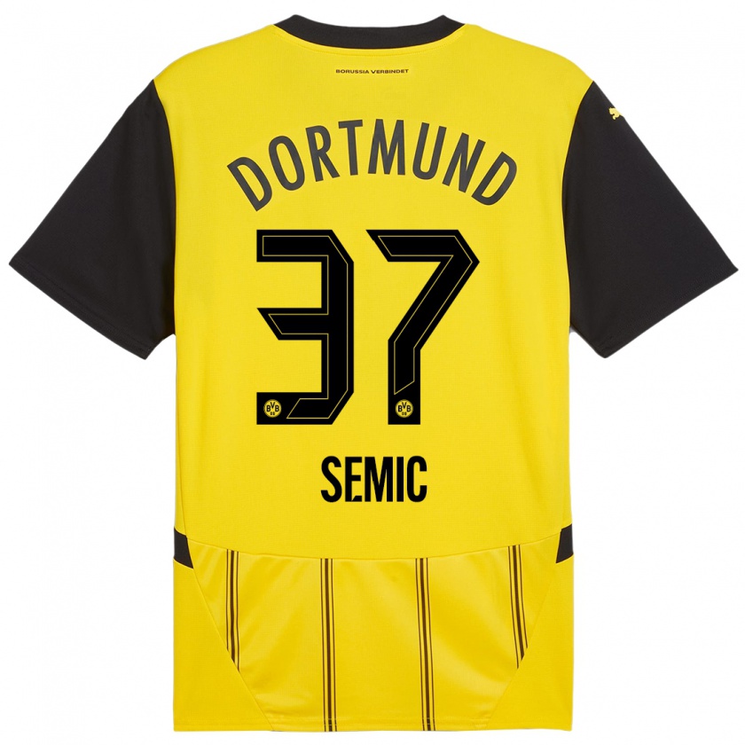 Kandiny Bambino Maglia Lion Semic #37 Giallo Nero Kit Gara Home 2024/25 Maglietta