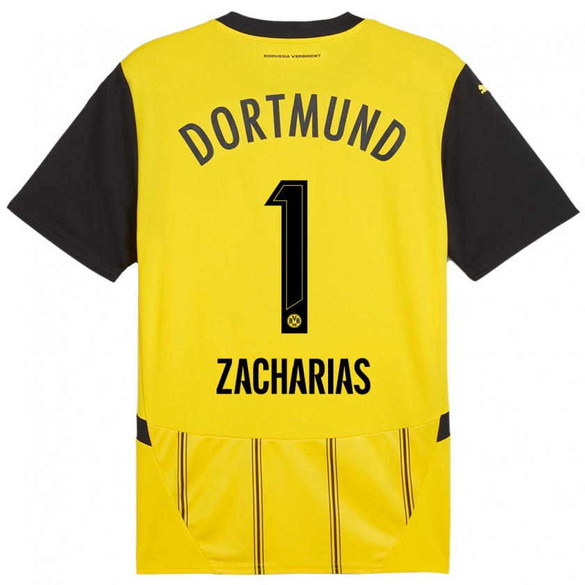 Kandiny Bambino Maglia Marlon Zacharias #1 Giallo Nero Kit Gara Home 2024/25 Maglietta