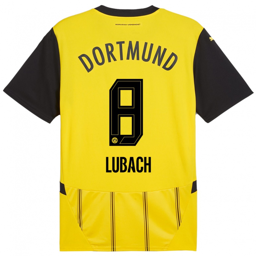 Kandiny Bambino Maglia Rafael Lubach #8 Giallo Nero Kit Gara Home 2024/25 Maglietta