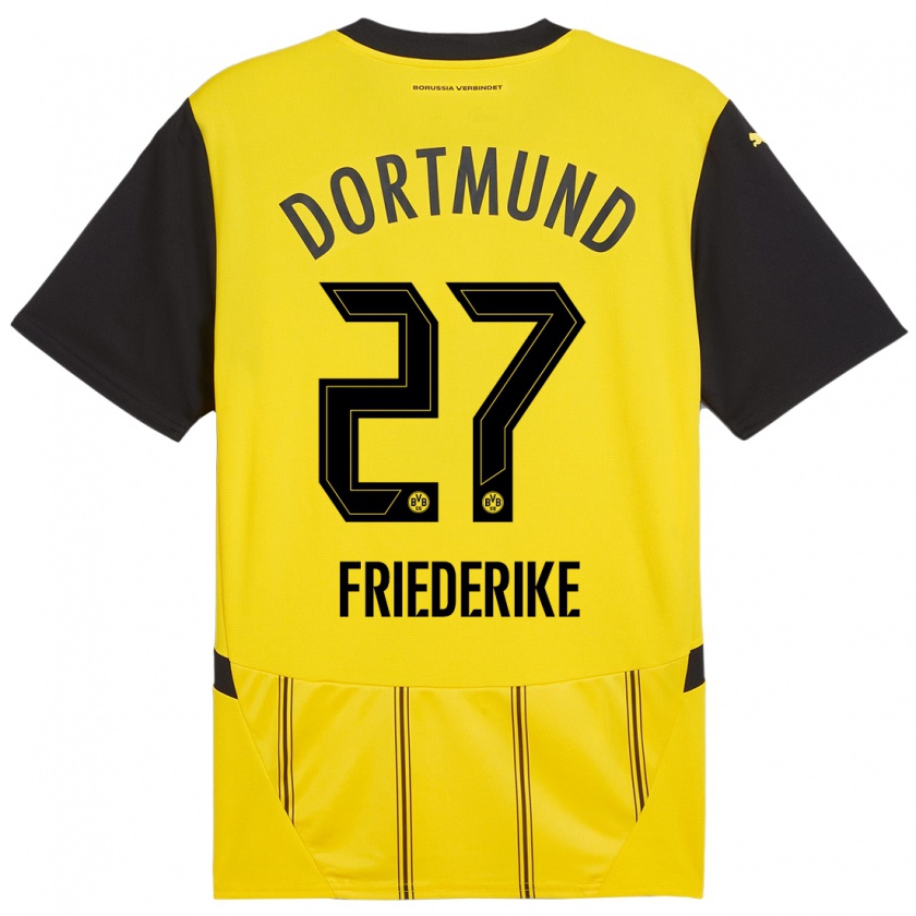 Kandiny Bambino Maglia Burczik Friederike #27 Giallo Nero Kit Gara Home 2024/25 Maglietta