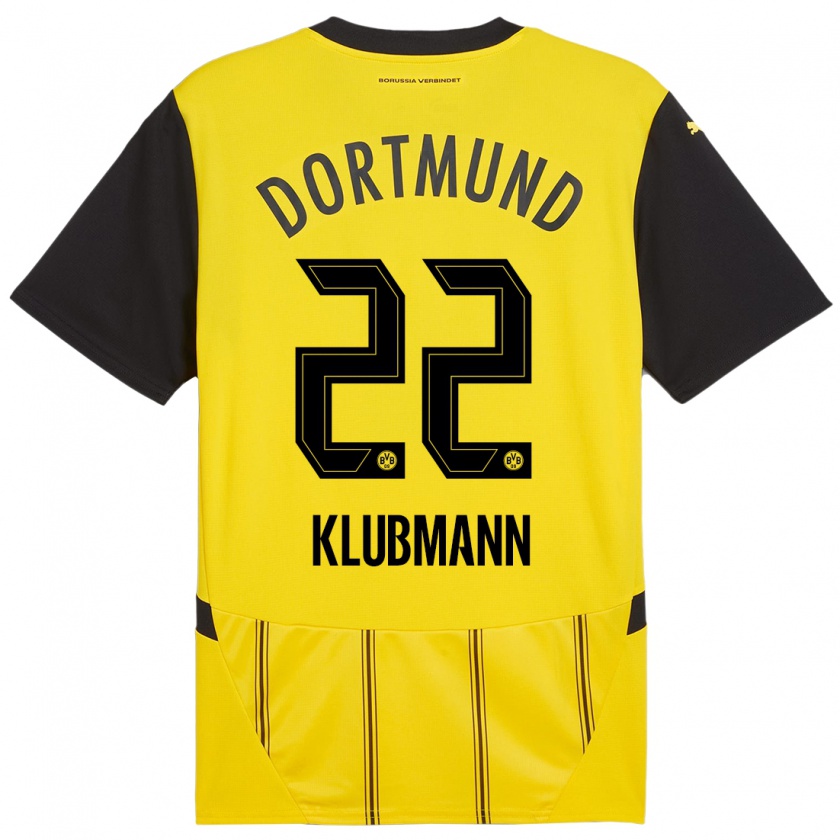 Kandiny Bambino Maglia Leon Klubmann #22 Giallo Nero Kit Gara Home 2024/25 Maglietta