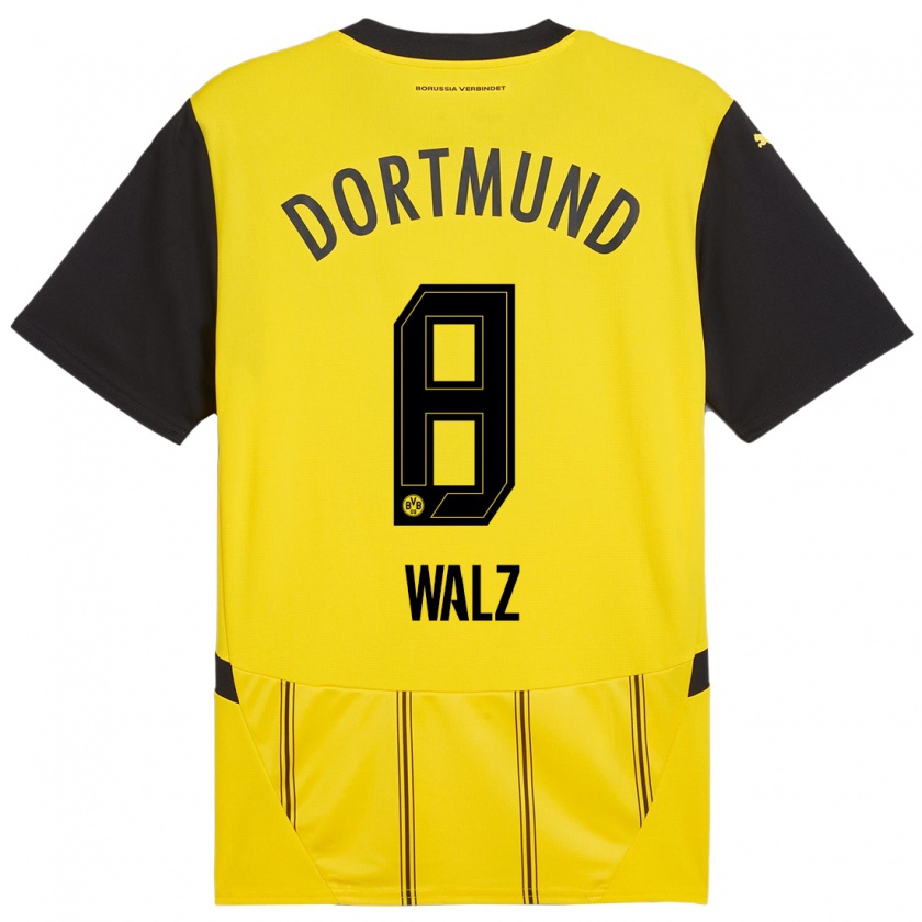 Kandiny Bambino Maglia Vasco Walz #8 Giallo Nero Kit Gara Home 2024/25 Maglietta