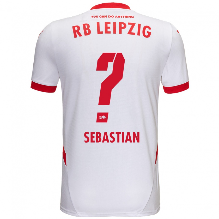 Kandiny Bambino Maglia Jordy Sebastian #0 Bianco Rosso Kit Gara Home 2024/25 Maglietta