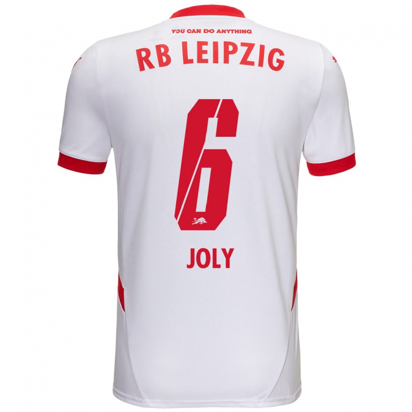 Kandiny Bambino Maglia Lou-Ann Joly #6 Bianco Rosso Kit Gara Home 2024/25 Maglietta