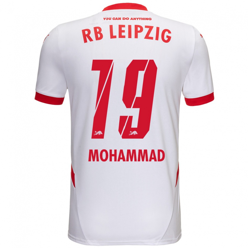 Kandiny Kinder Sammy Mohammad #19 Weiß Rot Heimtrikot Trikot 2024/25 T-Shirt Österreich