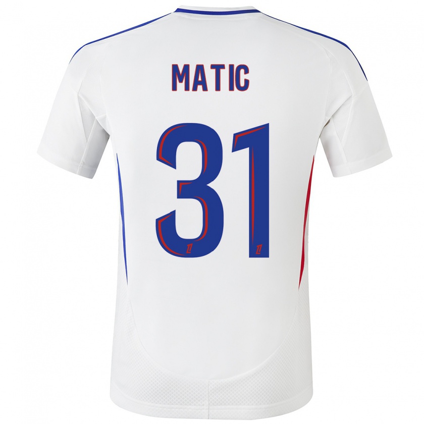 Kandiny Kinderen Nemanja Matic #31 Wit Blauw Thuisshirt Thuistenue 2024/25 T-Shirt België