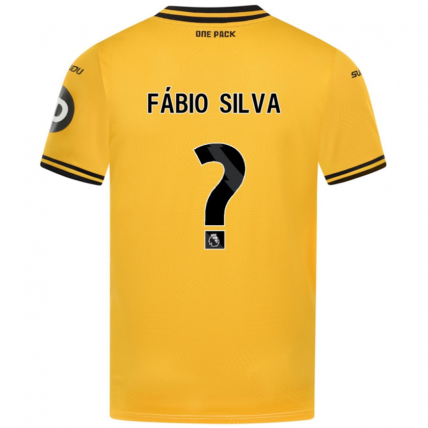 Kandiny Kinderen Fábio Silva #0 Geel Thuisshirt Thuistenue 2024/25 T-Shirt