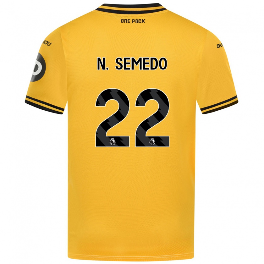 Kandiny Niño Camiseta Nélson Semedo #22 Amarillo 1ª Equipación 2024/25 La Camisa México