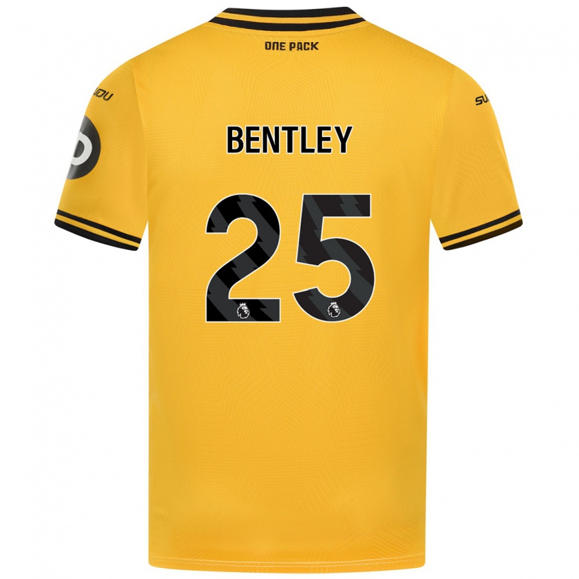 Kandiny Kinderen Daniel Bentley #25 Geel Thuisshirt Thuistenue 2024/25 T-Shirt