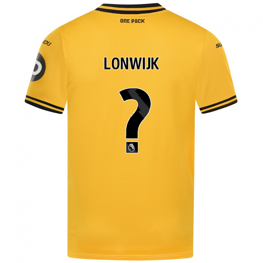 Kandiny Bambino Maglia Nigel Lonwijk #0 Giallo Kit Gara Home 2024/25 Maglietta