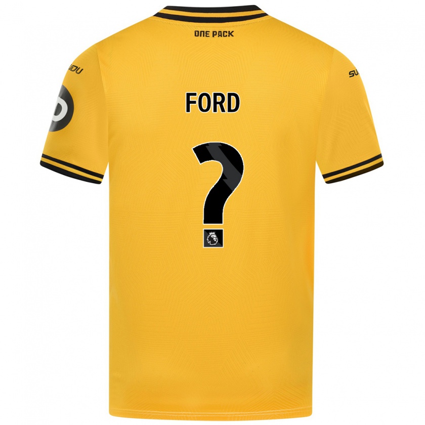 Kandiny Bambino Maglia Hayden Ford #0 Giallo Kit Gara Home 2024/25 Maglietta