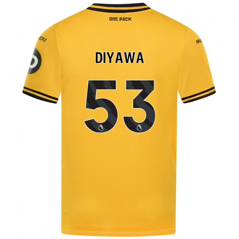 Kandiny Bambino Maglia Aaron Keto-Diyawa #53 Giallo Kit Gara Home 2024/25 Maglietta