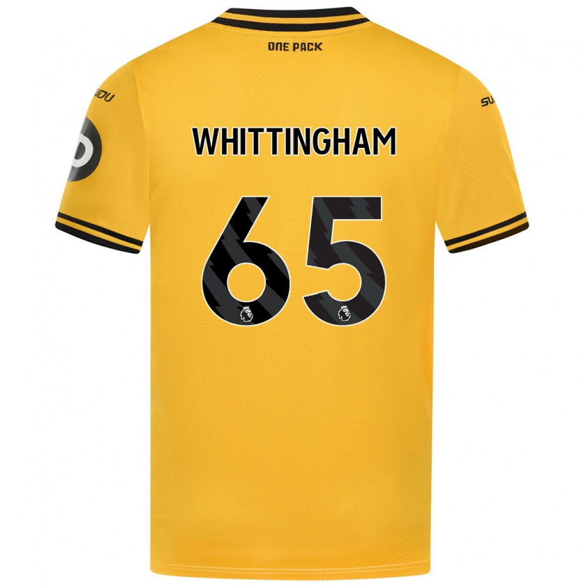 Kandiny Kinderen Matthew Whittingham #65 Geel Thuisshirt Thuistenue 2024/25 T-Shirt