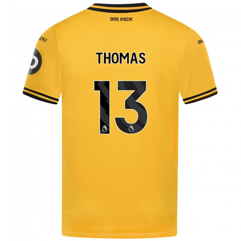 Kandiny Bambino Maglia Bec Thomas #13 Giallo Kit Gara Home 2024/25 Maglietta