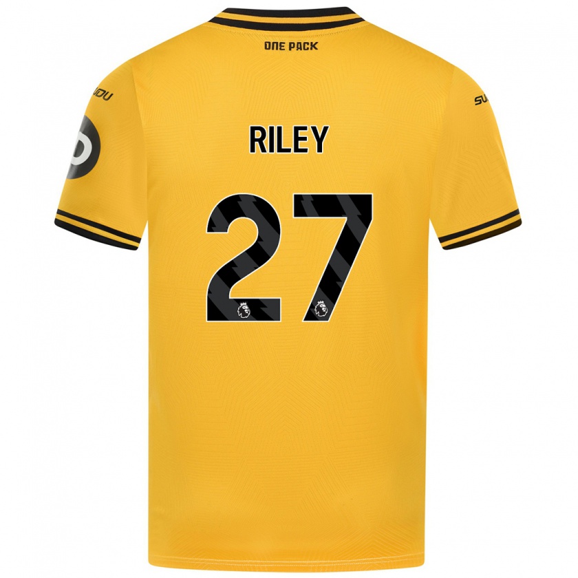 Kandiny Kinderen Lauren Riley #27 Geel Thuisshirt Thuistenue 2024/25 T-Shirt