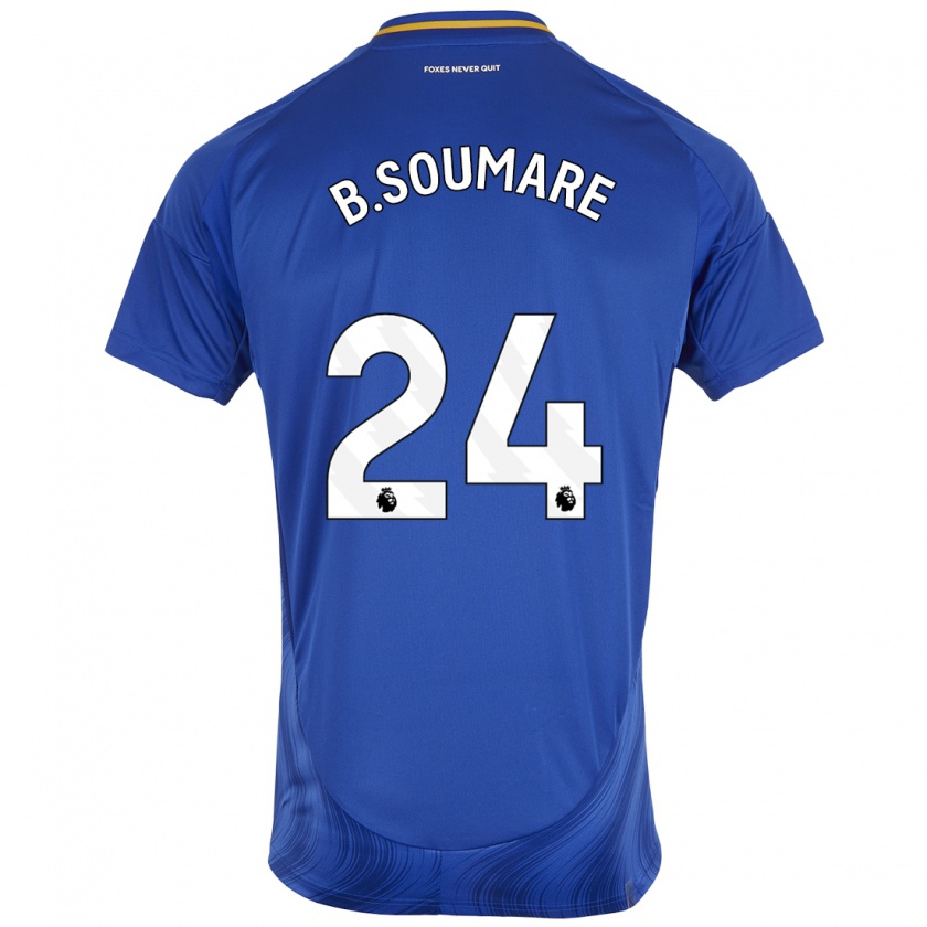 Kandiny Kinderen Boubakary Soumaré #24 Blauw Wit Thuisshirt Thuistenue 2024/25 T-Shirt