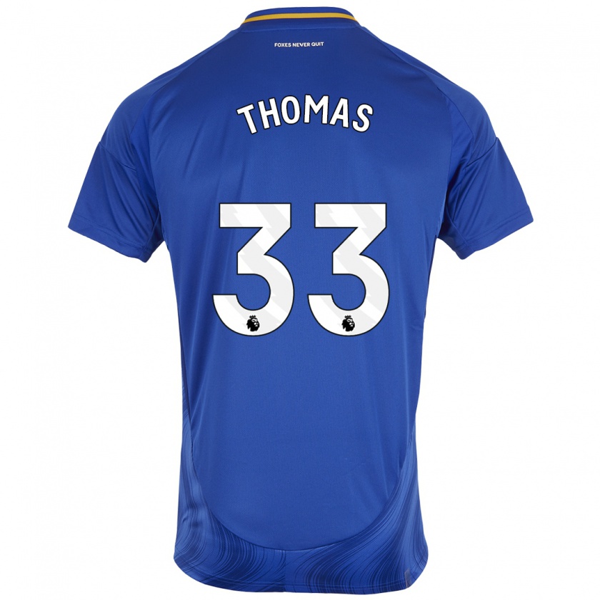 Kandiny Kinderen Luke Thomas #33 Blauw Wit Thuisshirt Thuistenue 2024/25 T-Shirt