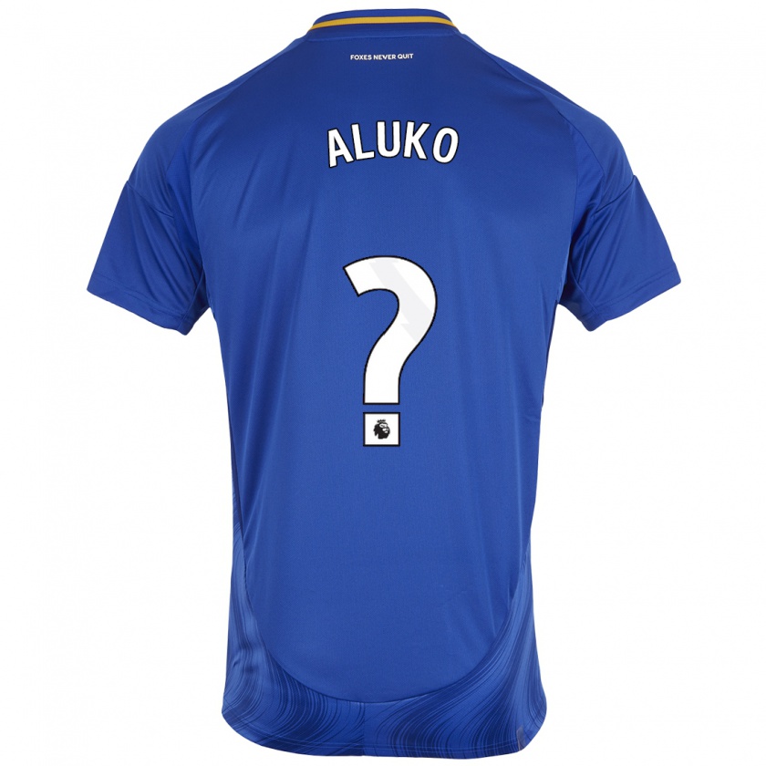 Kandiny Kinderen Olabade Aluko #0 Blauw Wit Thuisshirt Thuistenue 2024/25 T-Shirt