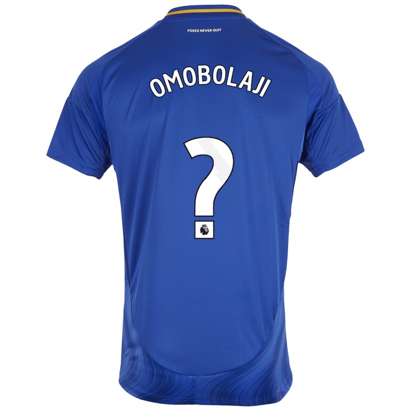 KandinyキッズLaolu Omobolaji#0ブルーホワイトホームシャツ2024/25ジャージーユニフォーム