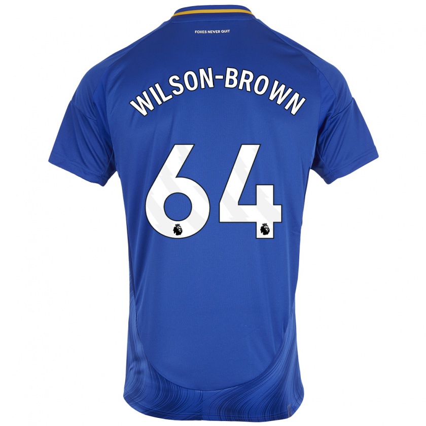 Kandiny Kinderen Tom Wilson-Brown #64 Blauw Wit Thuisshirt Thuistenue 2024/25 T-Shirt