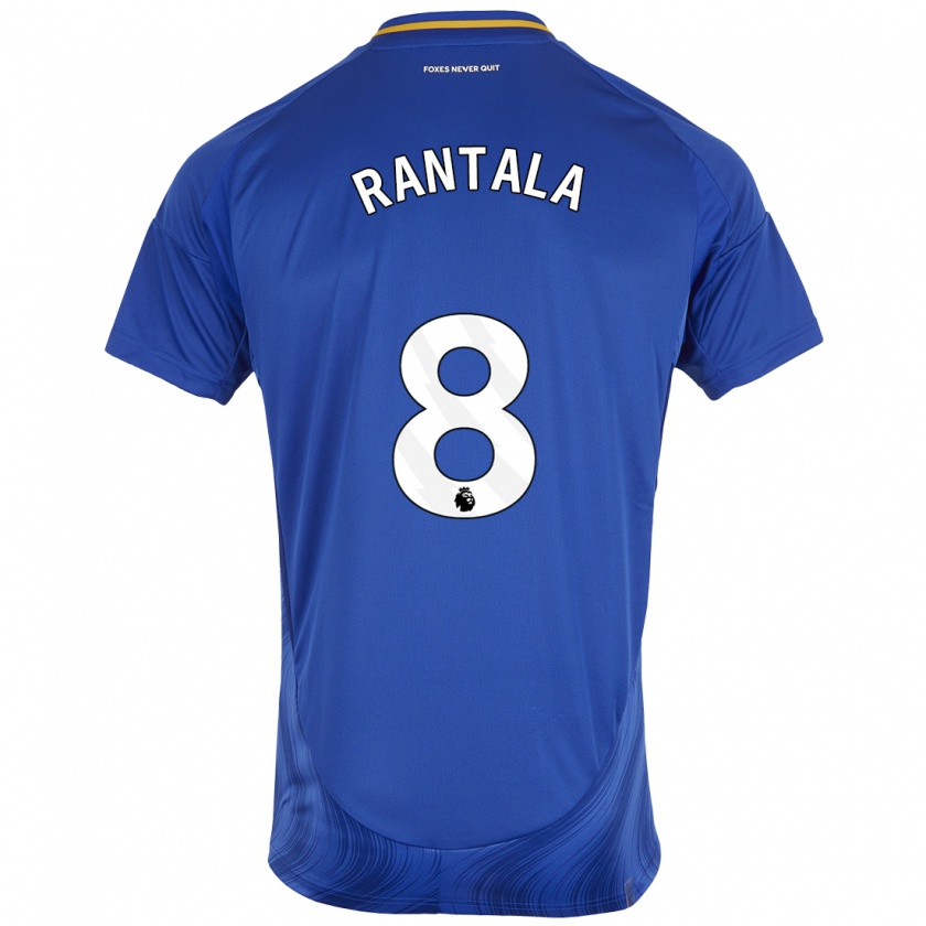 Kandiny Niño Camiseta Jutta Rantala #8 Azul Blanco 1ª Equipación 2024/25 La Camisa