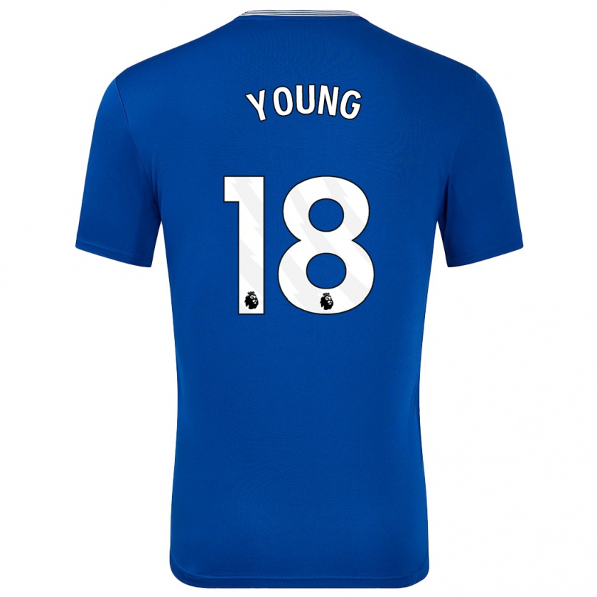 Kandiny Kinderen Ashley Young #18 Blauw Met Thuisshirt Thuistenue 2024/25 T-Shirt