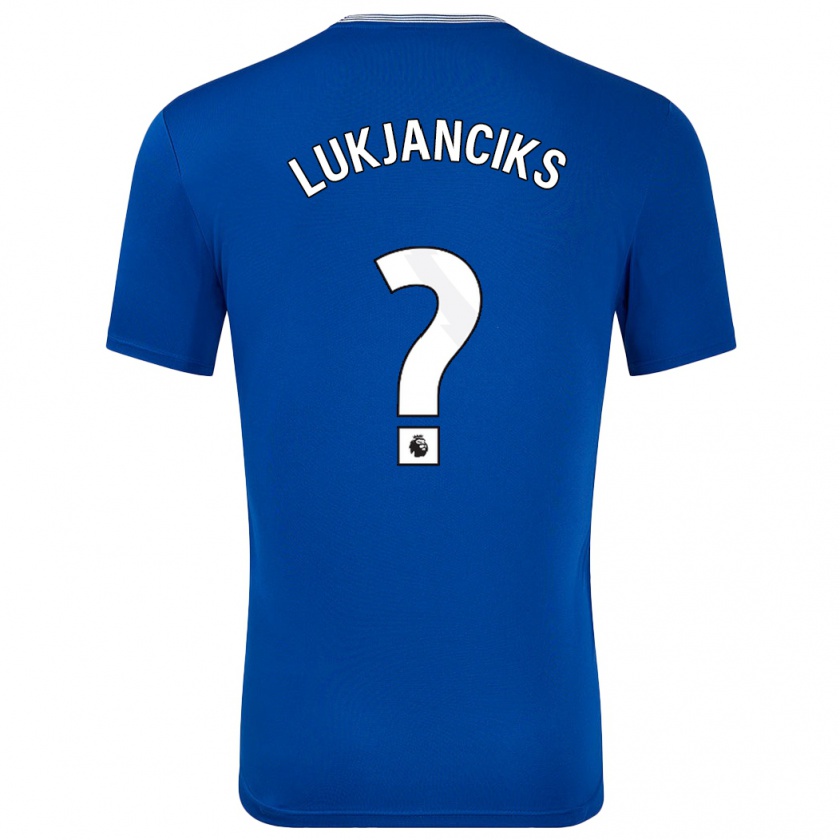 Kandiny Kinderen Douglass Lukjanciks #0 Blauw Met Thuisshirt Thuistenue 2024/25 T-Shirt België