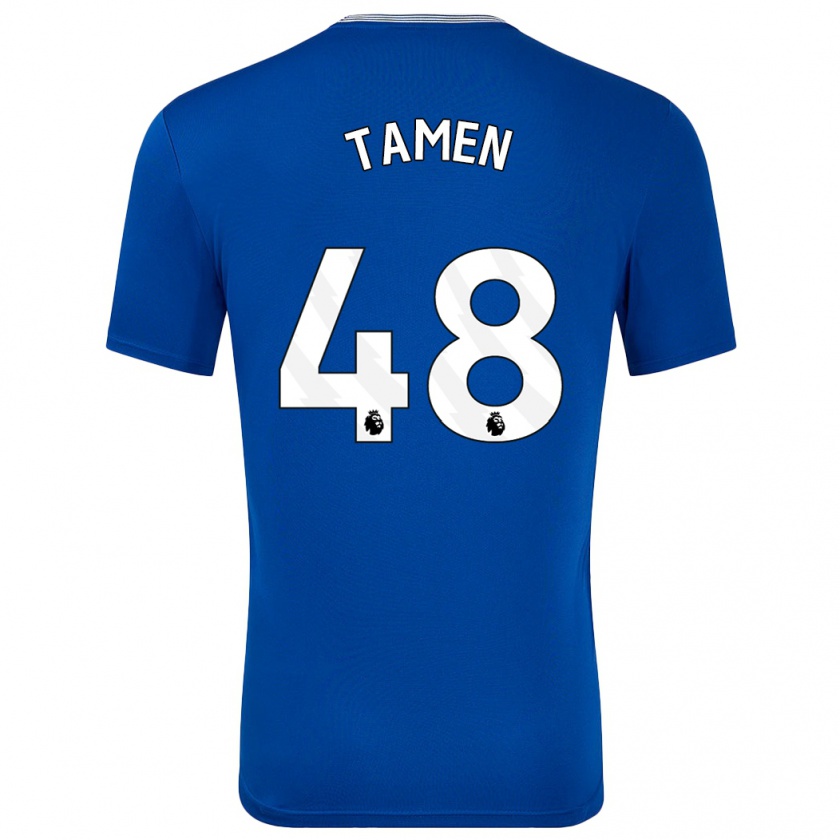 Kandiny Kinderen William Tamen #48 Blauw Met Thuisshirt Thuistenue 2024/25 T-Shirt