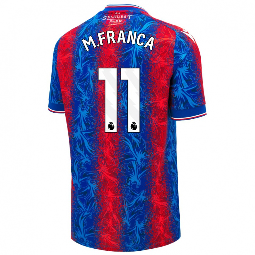 Kandiny Bambino Maglia Matheus França #11 Strisce Rosso Blu Kit Gara Home 2024/25 Maglietta